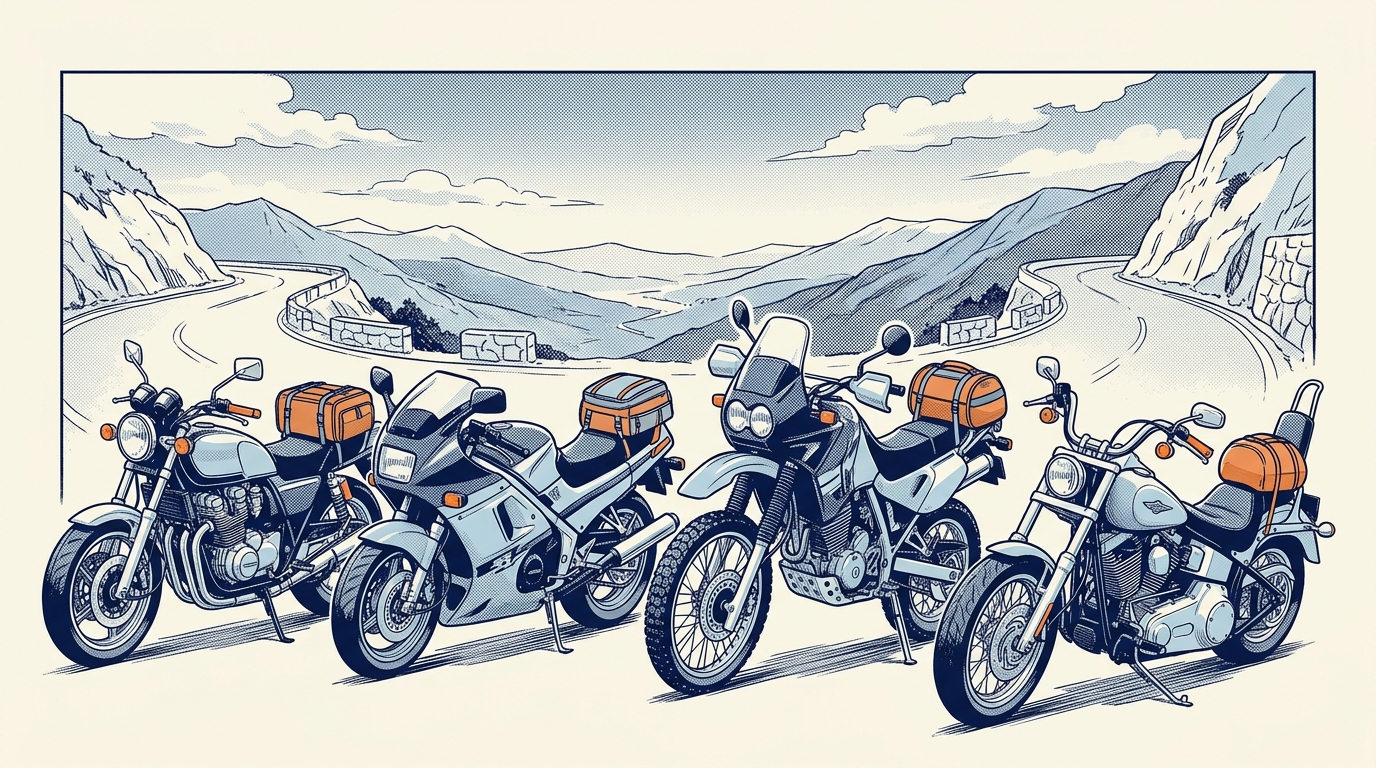 バイクシートバッグの選び方｜1泊ツーリングに使える容量と積み方 - 車種別の相性｜ネイキッド・SS・アドベンチャー・クルーザー