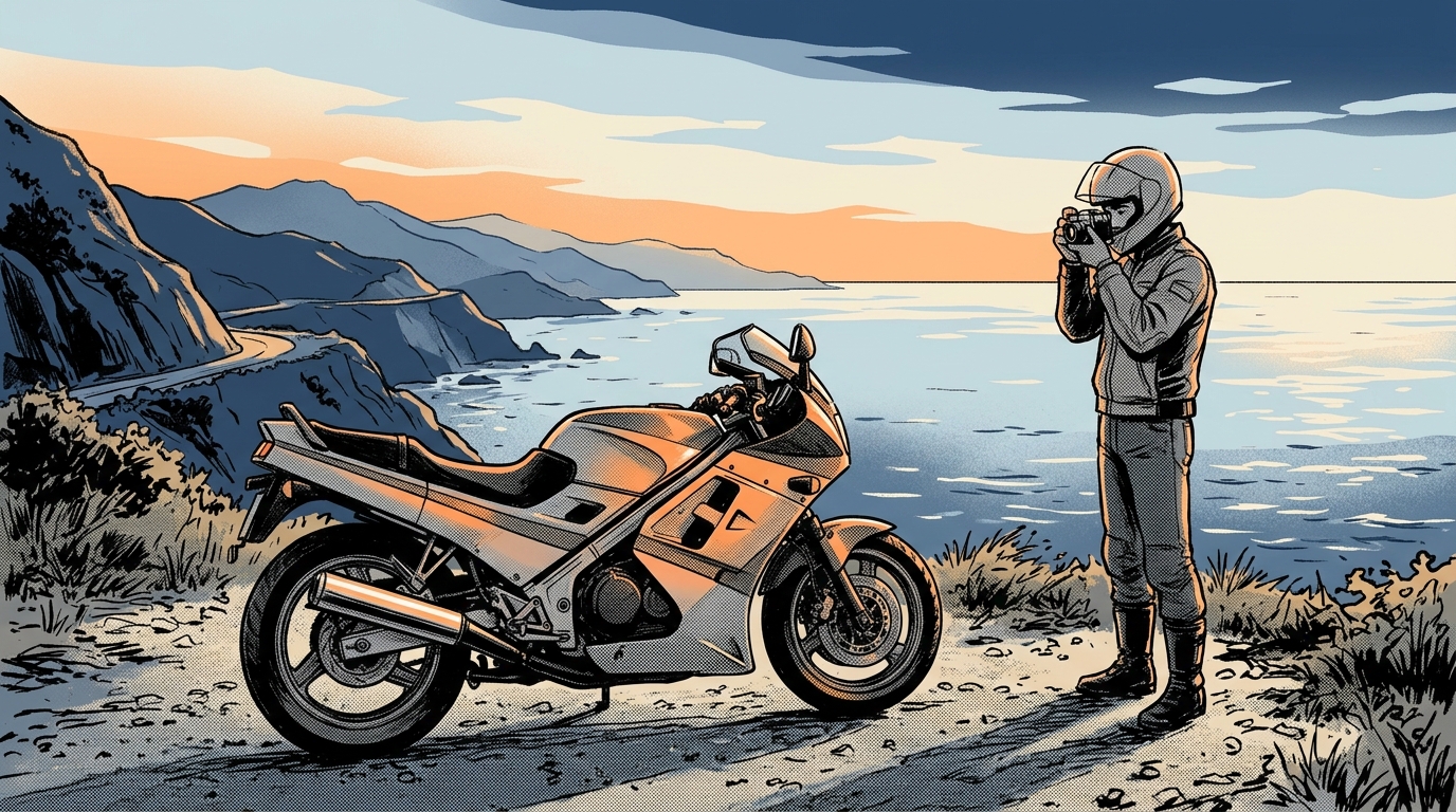 バイク写真を映える1枚に|スマホ撮影のコツ - インスタ映えするバイク写真スポットの選び方|定番ロケーションと時間帯