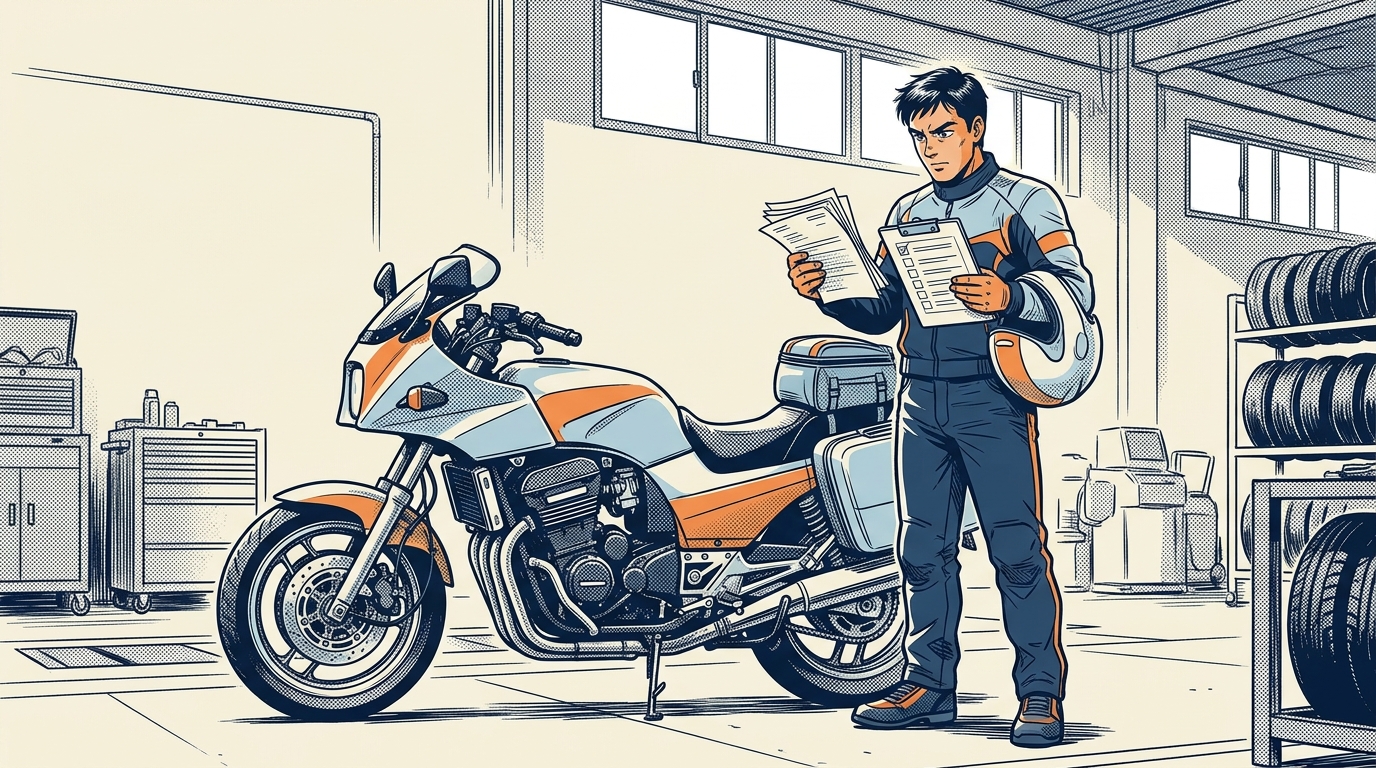バイクのユーザー車検、実際どうやるの?初めてでも流れがわかるガイド - 継続検査前に確認したい定期整備の考え方