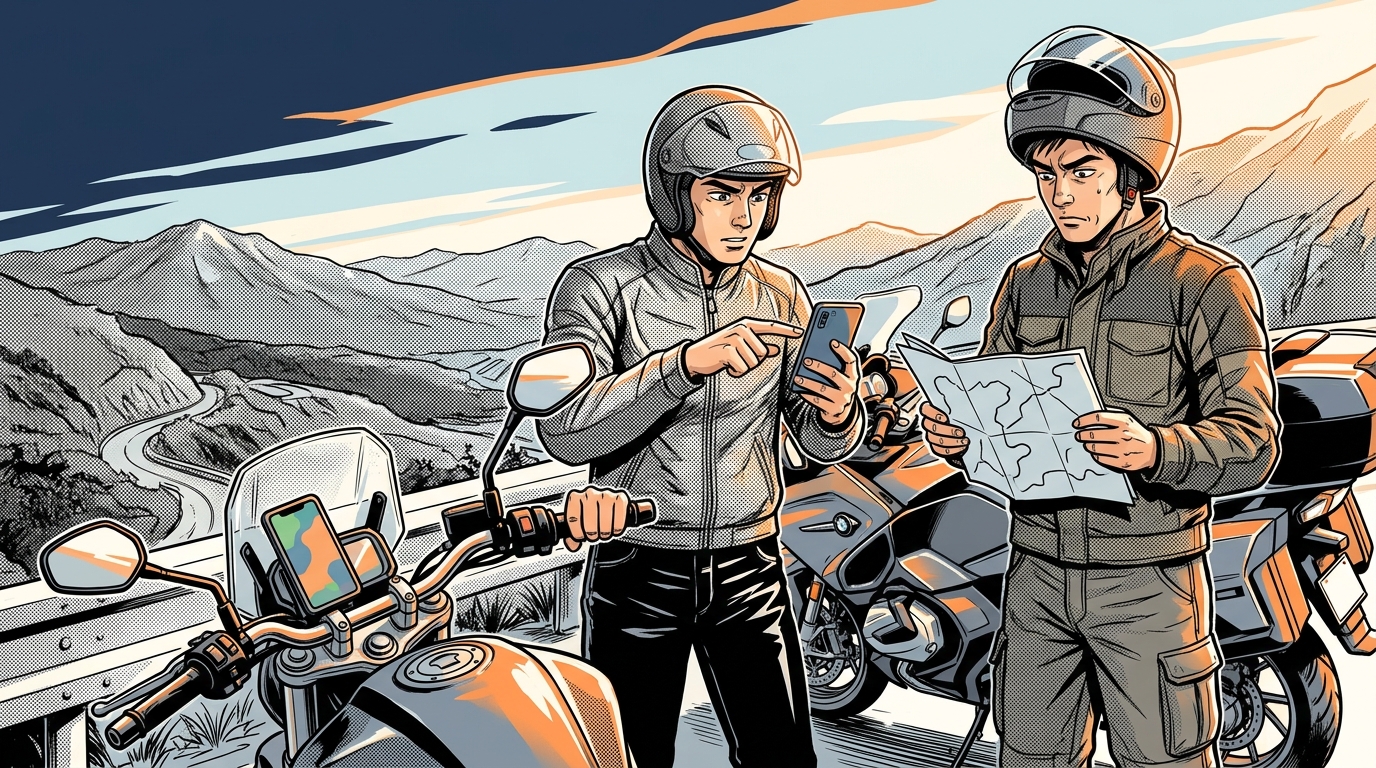 カーナビタイムとツーリングサポーターの違い｜バイク用ナビ選びの正解を整理 - スマホナビ全般の注意点