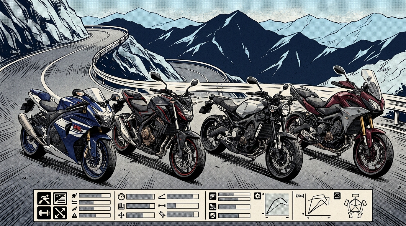 中型バイクおすすめ15選【2026年版】｜250cc・400ccを用途別・スタイル別に徹底比較 - スポーツ・ワインディング向け中型バイクおすすめ4選