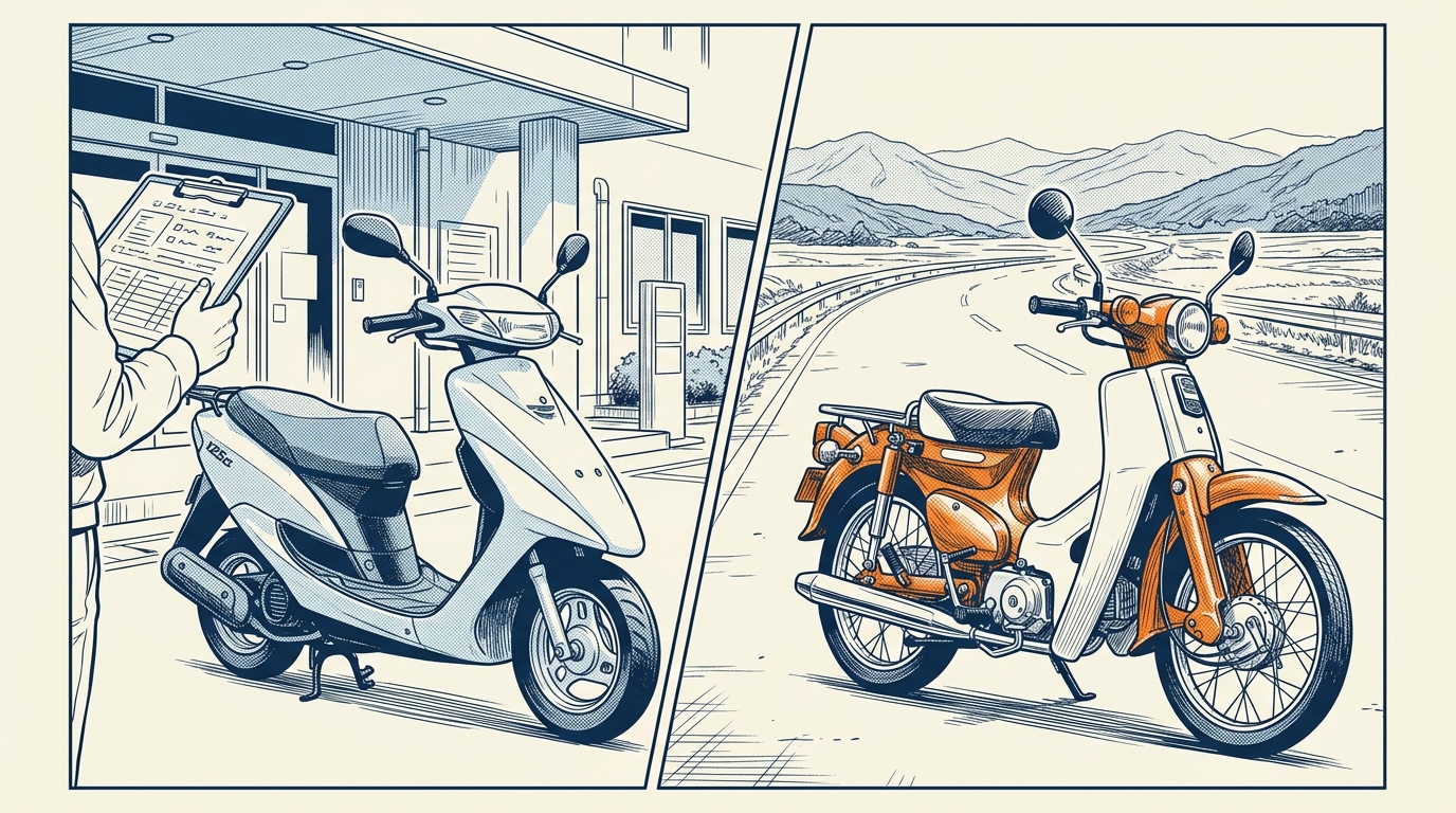 原付二種(125cc)の免許費用はいくら?【2026年版】|取得方法・AT小型限定との比較を完全解説 - 教習所以外の取得ルートと費用