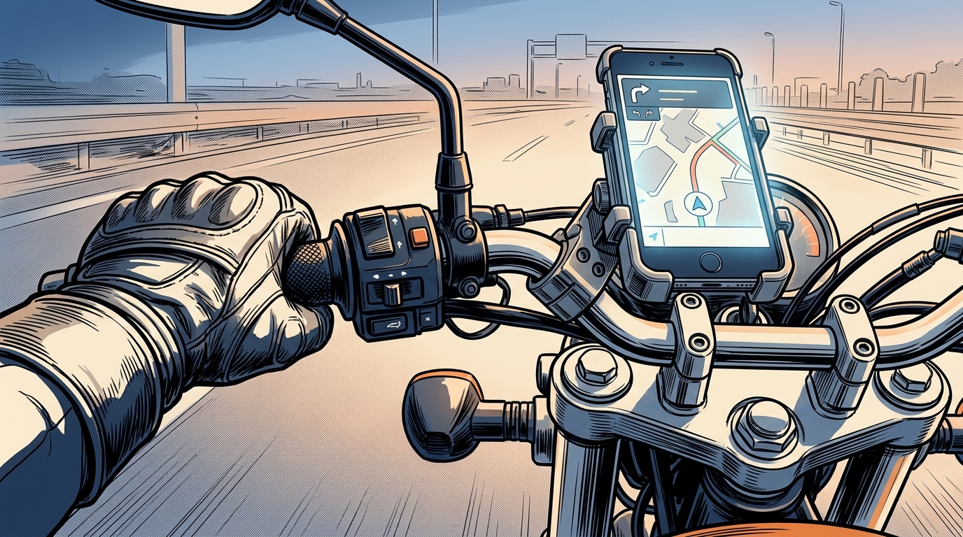 スマホナビをバイクで使う方法|マウントからアプリ選びまで - 防水・熱対策|実走で使えるケア方法