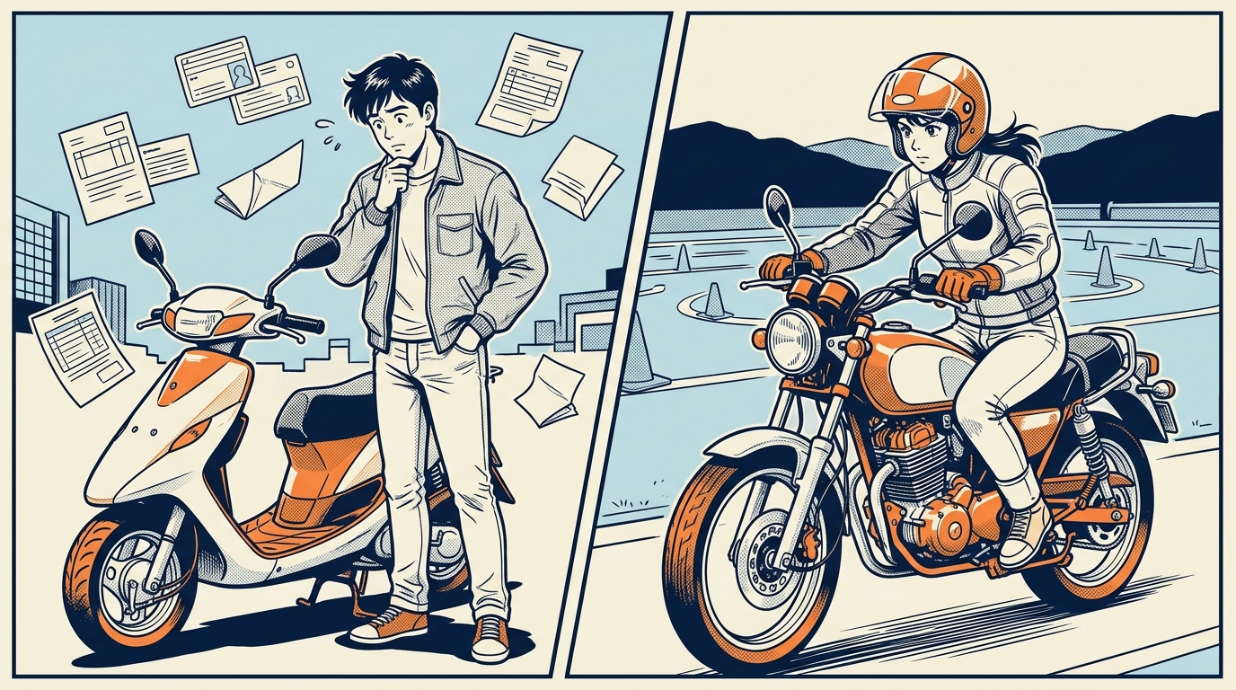小型二輪免許の費用はいくら？【2026年版】｜125cc AT・MTの教習所・合宿料金と最短取得のコツ - AT限定とMT、どちらを選ぶべきか