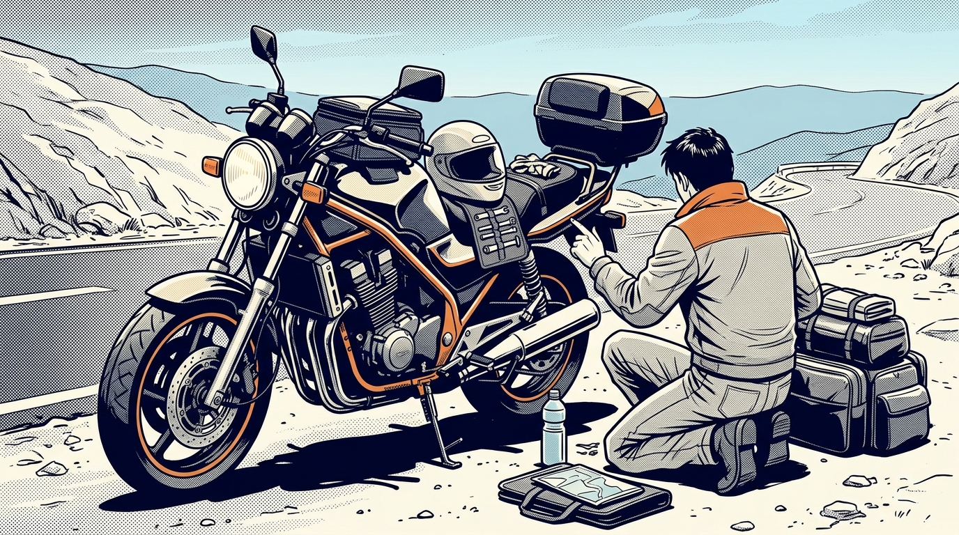 バイクツーリング持ち物チェックリスト|日帰り・1泊2日・忘れがちTOP5を完全網羅 - バイクツーリングのパッキング・荷物積載のコツ