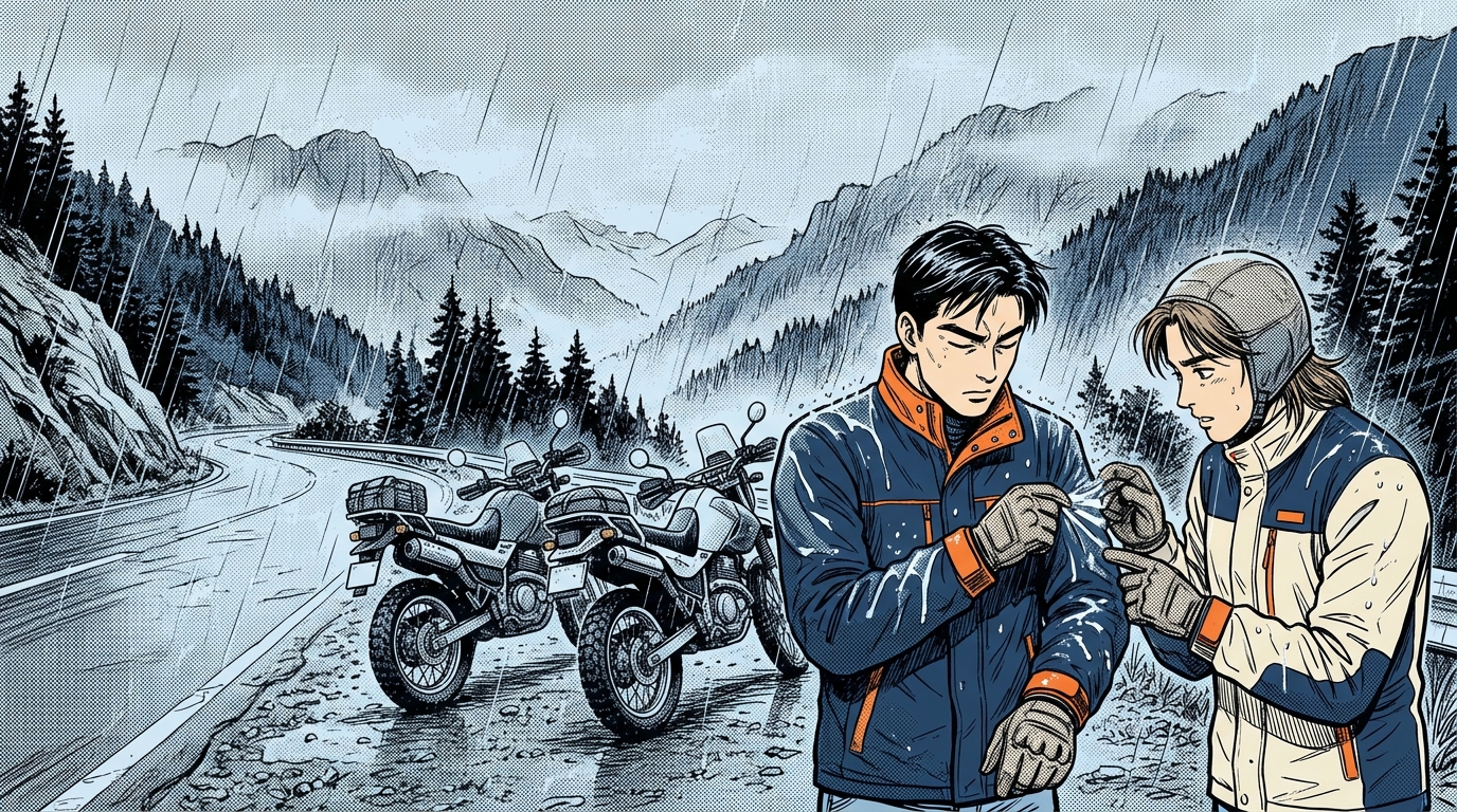 ワークマンのバイクレインウェアは本当に使えるか？実力を検証 - 防水性能の実態：小雨・中雨・本降りで何が変わるか