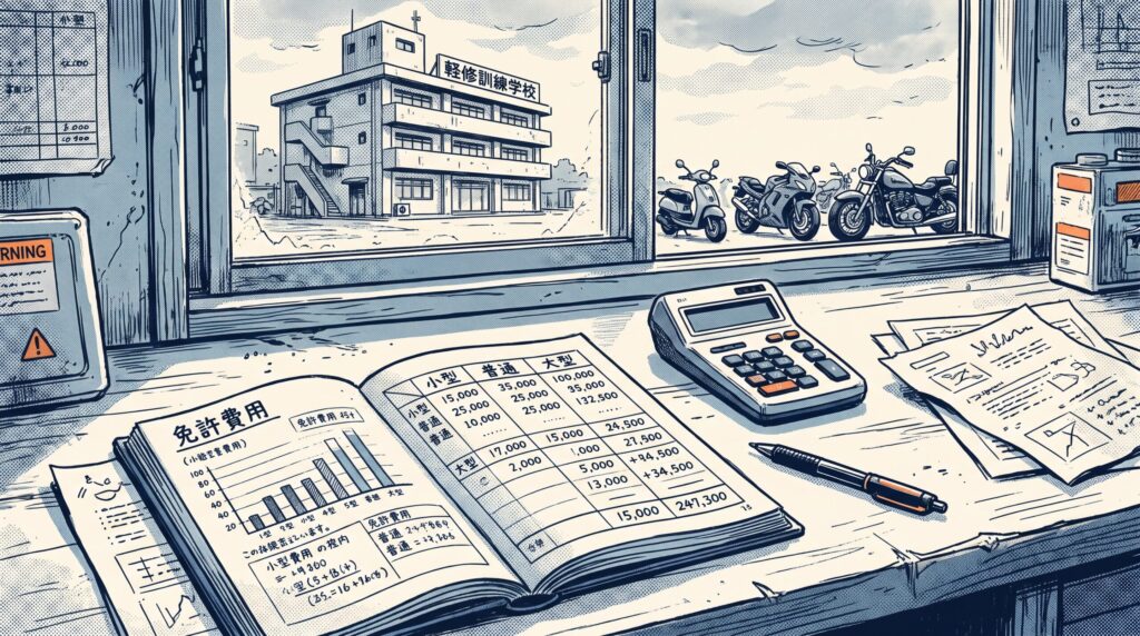 バイク免許の費用を種類別に完全比較【2026年版】｜原付・中型・大型の教習所・合宿・一発試験の総額一覧