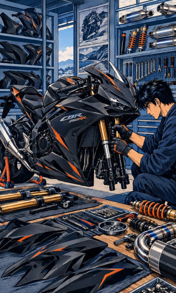 CBR250RRフルカスタムの進め方【2026年】外装・足回り・費用計画と適合の確認点