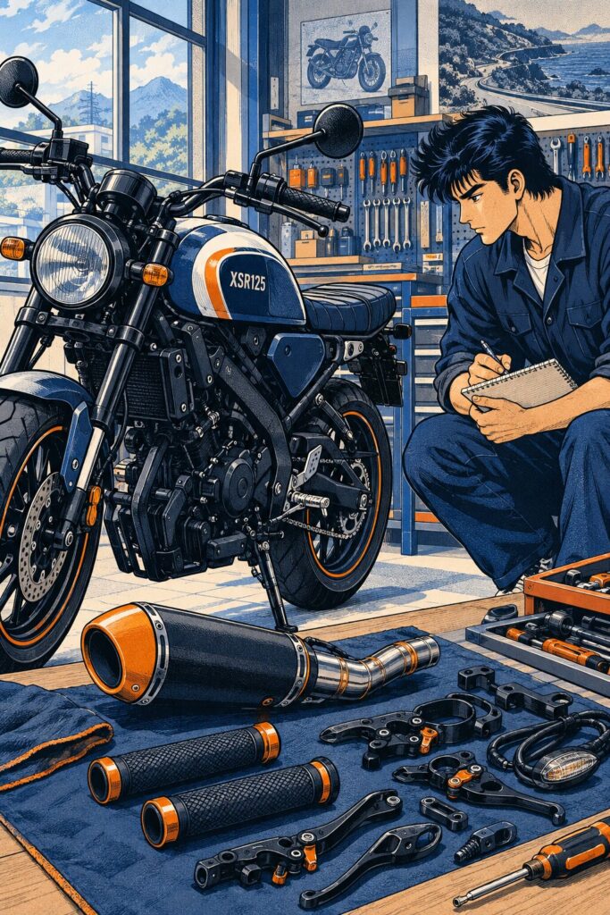 XSR125カスタム入門【2026年】｜定番メニュー・部品適合・費用と保安基準の確認点